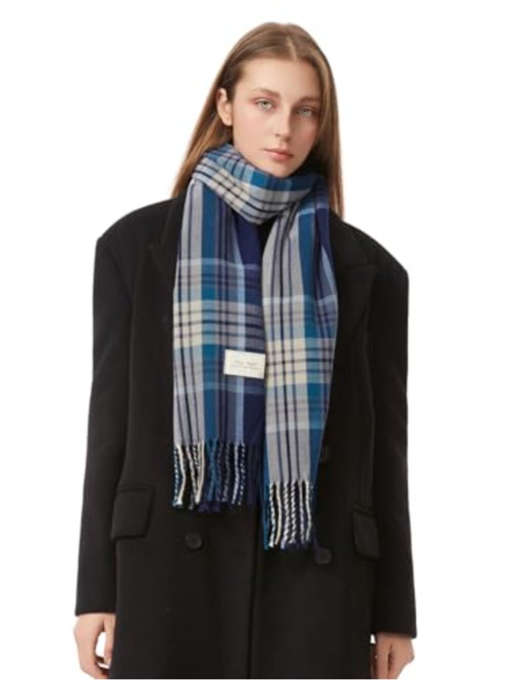 Cashmere Feel Acrylic Scottish Tartan Plaid Winter Scarf for Men Women